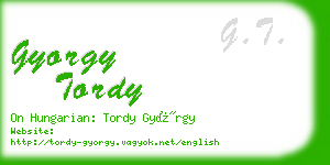 gyorgy tordy business card